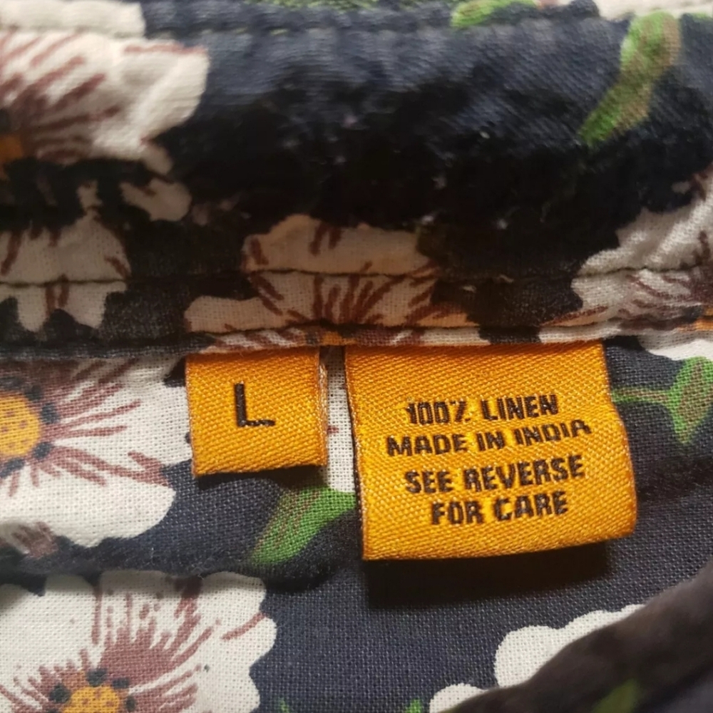 Tailor Vintage Size Large Multicolor 100% Linen - Picture 11 of 13